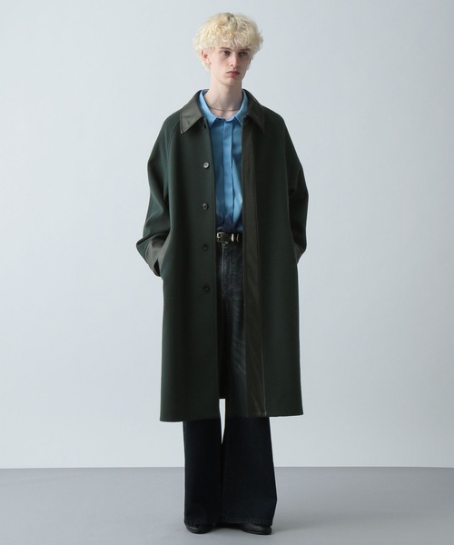 HARE(ハレ)の「ウーリーテックキリカエステンコート(HARE)(ステンカラーコート・メンズ・ブラック/グリーン/ベージュ系その他・SMALL/MEDIUM)」の21枚目の写真