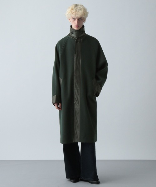 HARE(ハレ)の「ウーリーテックキリカエステンコート(HARE)(ステンカラーコート・メンズ・ブラック/グリーン/ベージュ系その他・SMALL/MEDIUM)」の22枚目の写真