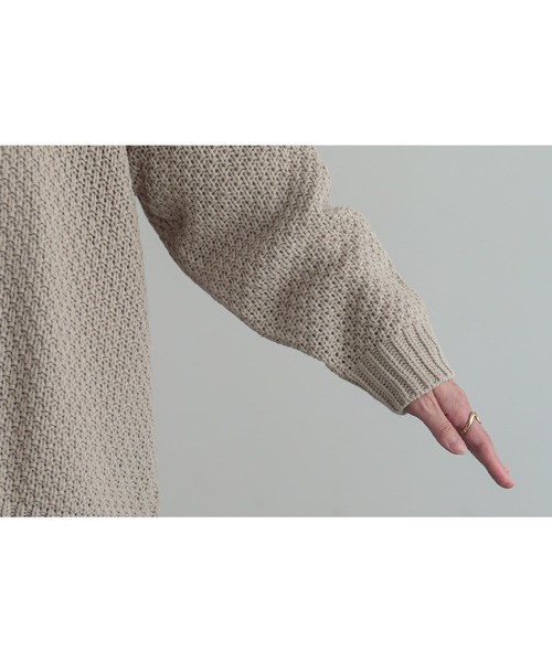n'OrLABEL(ノアールレーベル)の「鹿の子編みセーラーカラーカーディガン(カーディガン/ボレロ・レディース・ベージュ/ブラウン・FREE)」の17枚目の写真