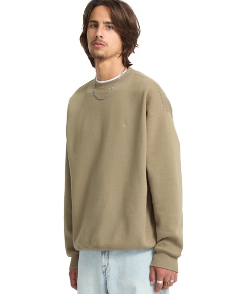 VOLCOM（ボルコム）の「【VOLCOM/ボルコム】SINGLE STONE PW CREW/ボルコムクルーネックライトスウェットトレーナー（Tシャツ/カットソー・メンズ・グレー系その他/ベージュ系その他・MEDIUM/LARGE/X-LARGE）」の6枚目の写真