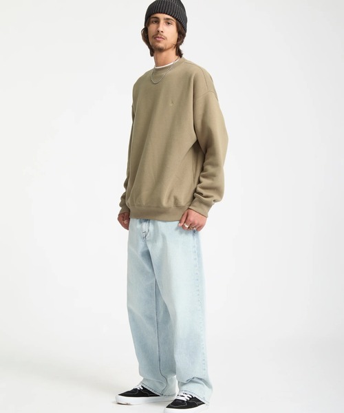 VOLCOM（ボルコム）の「【VOLCOM/ボルコム】SINGLE STONE PW CREW/ボルコムクルーネックライトスウェットトレーナー（Tシャツ/カットソー・メンズ・グレー系その他/ベージュ系その他・MEDIUM/LARGE/X-LARGE）」の4枚目の写真