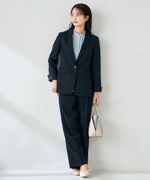 a.v.v（アーヴェヴェ）の「【洗える/イージーケア/ストレッチ】パウダーツイルワイドストレートパンツ（その他パンツ・レディース・ブラック/ブラウン/ネイビー・38/36/40/34/42）」の13枚目の写真