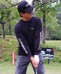 (RM)【LUXE/R GOLF】ストレッチ スムース モックネック プルオーバー