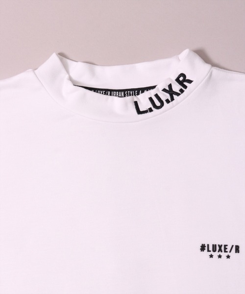 LUXE/R GOLF（ラグジュ ゴルフ）の「(RM)【LUXE/R GOLF】ストレッチ スムース モックネック プルオーバー（Tシャツ/カットソー・メンズ・オフホワイト/オリーブ/ブラック・M/L/XL）」の5枚目の写真