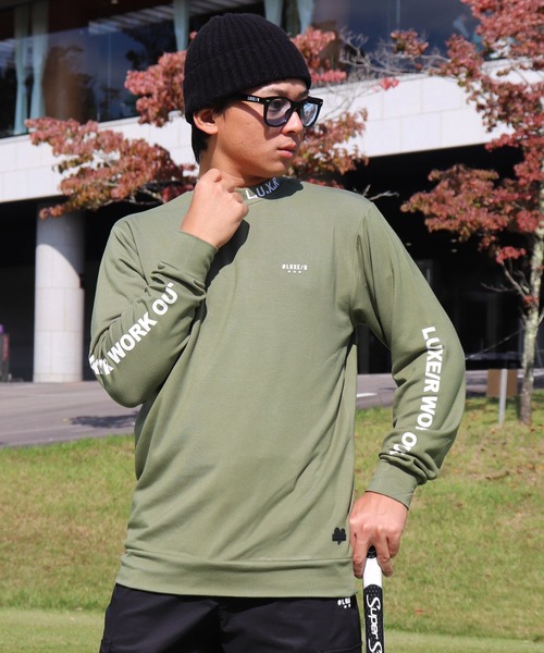 LUXE/R GOLF（ラグジュ ゴルフ）の「(RM)【LUXE/R GOLF】ストレッチ スムース モックネック プルオーバー（Tシャツ/カットソー・メンズ・オフホワイト/オリーブ/ブラック・M/L/XL）」の18枚目の写真