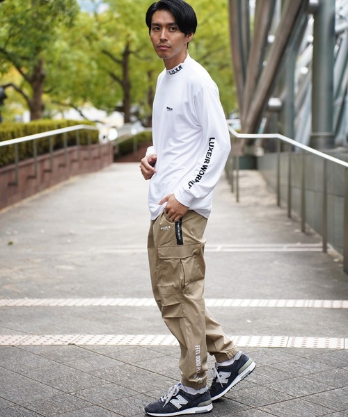 LUXE/R GOLF（ラグジュ ゴルフ）の「(RM)【LUXE/R GOLF】ストレッチ スムース モックネック プルオーバー（Tシャツ/カットソー・メンズ・オフホワイト/オリーブ/ブラック・M/L/XL）」の22枚目の写真