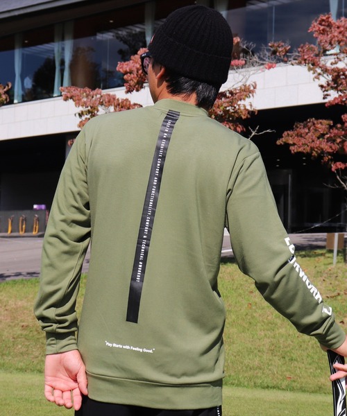 LUXE/R GOLF（ラグジュ ゴルフ）の「(RM)【LUXE/R GOLF】ストレッチ スムース モックネック プルオーバー（Tシャツ/カットソー・メンズ・オフホワイト/オリーブ/ブラック・M/L/XL）」の20枚目の写真