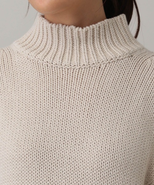 GLOBAL WORK（グローバルワーク）の「MATINEE LINE/ペプラムハイネックプルオーバー/611158（ニット/セーター・レディース・レッド/ブラウン/グレイッシュベージュ・MEDIUM/LARGE）」の19枚目の写真