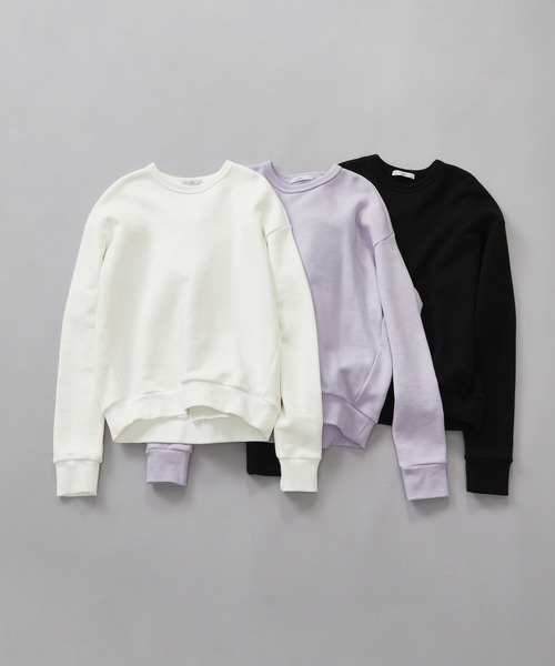 Julier Yoga and Relax（ジュリエヨガアンドリラックス）の「Julier 裏毛スウェットプルオーバー（スウェット・レディース・ブラック/ホワイト/ラベンダー・FREE）」の6枚目の写真