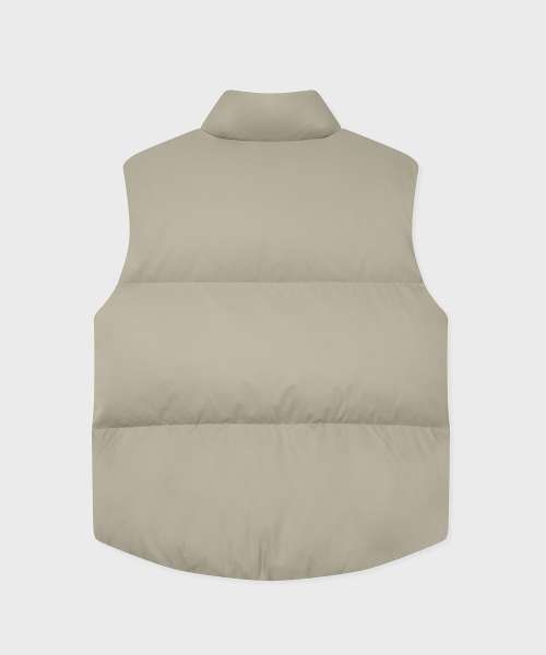 【年末最終値下げ】  ベージュ ダウンベスト S/P セール】ストーリー ロゴ ダウンベスト ベージュ（ダウンベスト