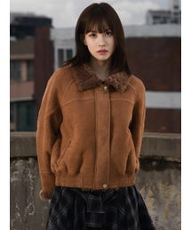 THE GREEN LAB（ザグリーンラボ）の「FAUX Suede Blouson Mustang [Camel]（ムートンコート）」