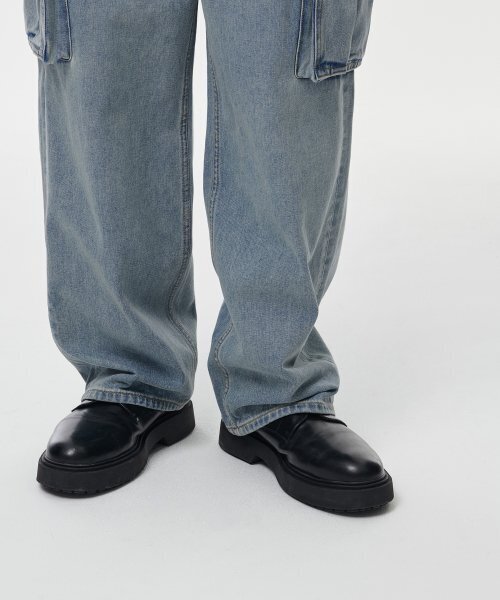 MUSINSA STANDARD（ムシンサスタンダード）の「ワイドカーゴデニムパンツ[スカイブルー]（デニムパンツ・メンズ・その他・40/38/33/27/28/29/42/36/34/32/30/31/26）」の9枚目の写真