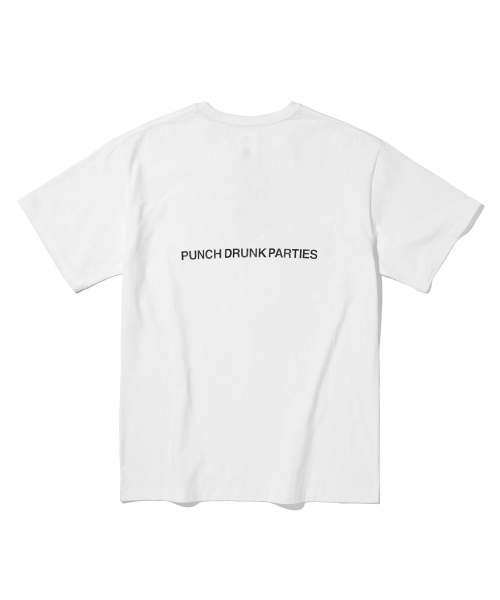 PUNCH DRUNK PARTIES(パンチドランクパーティーズ)の「Circle Logo Narrow Tee (WHITE)(Tシャツ/カットソー・レディース・ホワイト・1/2/3)」の2枚目の写真