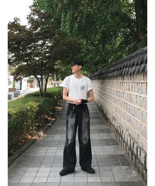 PUNCH DRUNK PARTIES(パンチドランクパーティーズ)の「Circle Logo Narrow Tee (WHITE)(Tシャツ/カットソー・レディース・ホワイト・1/2/3)」の8枚目の写真