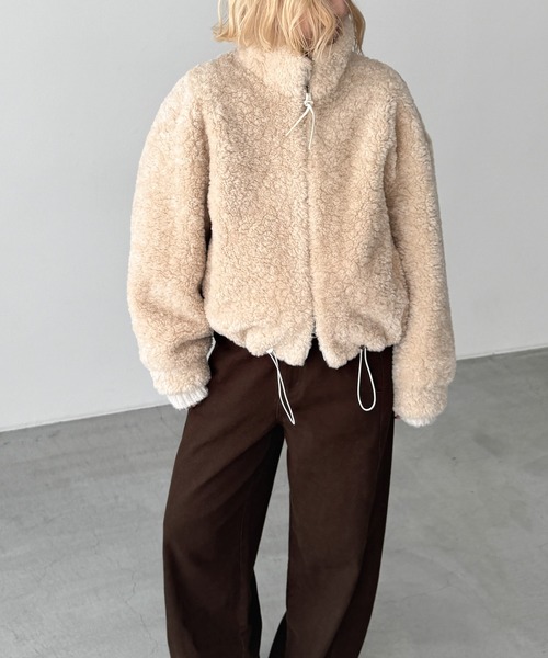 CANAL JEAN（キャナルジーン）の「El mar　シープボアブルゾン（ブルゾン・レディース・ベージュ/ブラウン・ONE SIZE）」の2枚目の写真