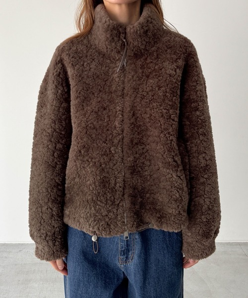 CANAL JEAN（キャナルジーン）の「El mar　シープボアブルゾン（ブルゾン・レディース・ベージュ/ブラウン・ONE SIZE）」の10枚目の写真