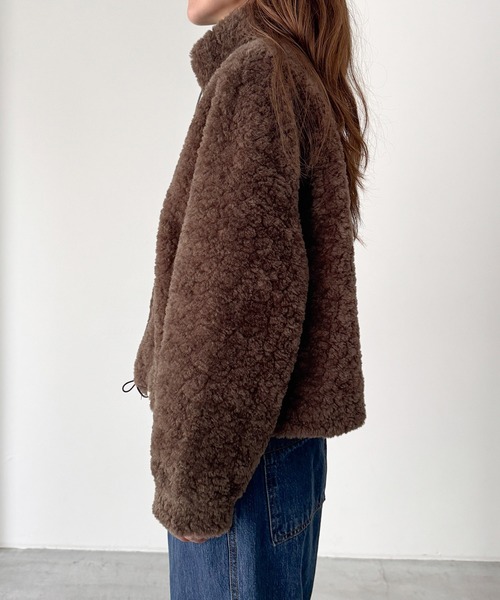 CANAL JEAN（キャナルジーン）の「El mar　シープボアブルゾン（ブルゾン・レディース・ベージュ/ブラウン・ONE SIZE）」の11枚目の写真