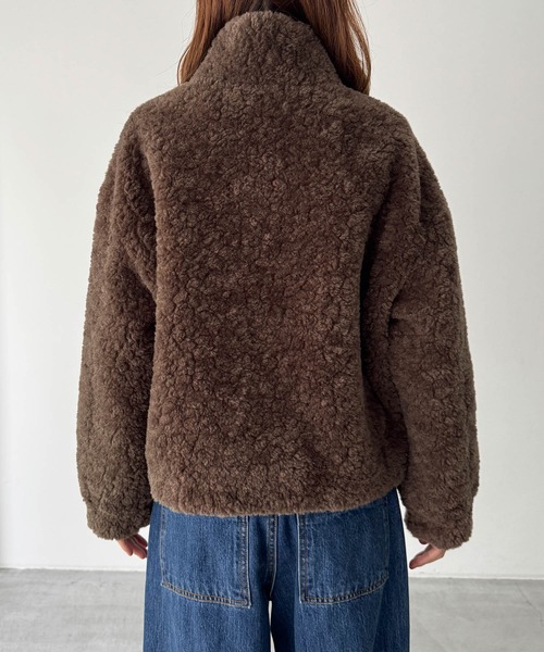 CANAL JEAN（キャナルジーン）の「El mar　シープボアブルゾン（ブルゾン・レディース・ベージュ/ブラウン・ONE SIZE）」の12枚目の写真