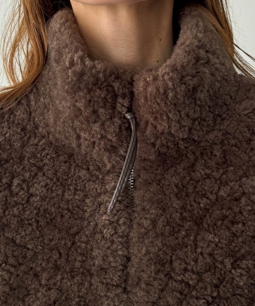 CANAL JEAN（キャナルジーン）の「El mar　シープボアブルゾン（ブルゾン・レディース・ベージュ/ブラウン・ONE SIZE）」の13枚目の写真