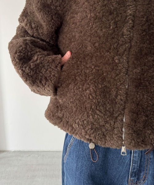 CANAL JEAN（キャナルジーン）の「El mar　シープボアブルゾン（ブルゾン・レディース・ベージュ/ブラウン・ONE SIZE）」の14枚目の写真