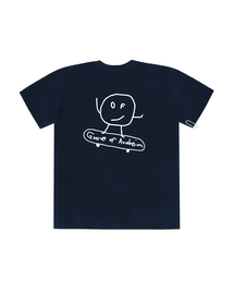 GRAVER（グレーバー）の「[UNISEX] LINE DOTBOARD BACK PRINTED WHITE CLIP SHORT SLEEVE T-SHIRT_NAVY（Tシャツ/カットソー）」