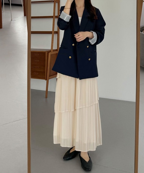callautia(カラウティア)の「プリーツティアードスカート(スカート・レディース・ブラック/アイボリー/ブラウン系その他・SMALL/MEDIUM/LARGE)」の18枚目の写真
