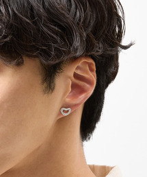 Muff（マフ）の「Muff マフ / シルバー925ハートモチーフピアス ダブル / P1A-W（ピアス（両耳用））」