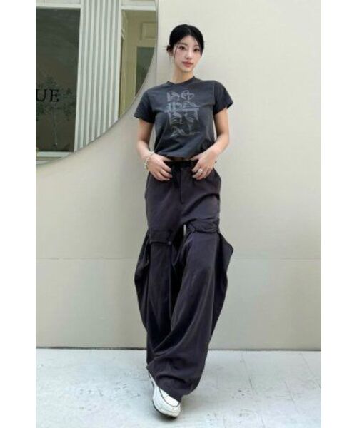 NOMANUAL（NOMANUAL）の「BLACK LETTER T-SHIRT - CHARCOAL（Tシャツ/カットソー・レディース・その他・X-LARGE/LARGE/MEDIUM/SMALL）」の14枚目の写真