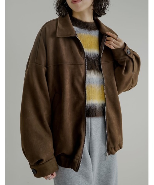 セール】[2025 WINTER PRE ORDER]フェイクスウェードジップブルゾン