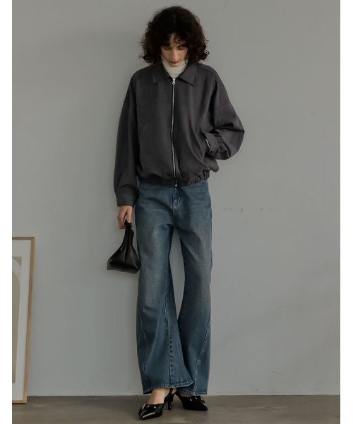 セール】[2025 WINTER PRE ORDER]フェイクスウェードジップブルゾン