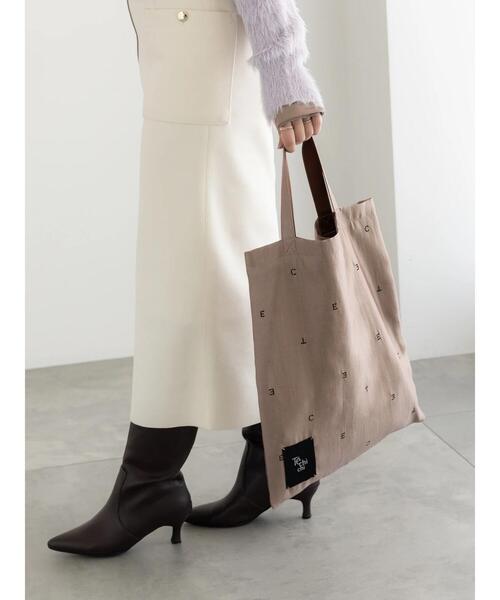 Te chichi（テチチ）の「ファブリックTOTE（ハンドバッグ・レディース・ブラック/ブラウン/ベージュ・F）」の4枚目の写真