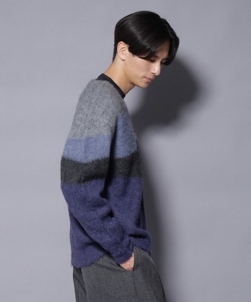 COFIL｣ SCIARADA モヘヤ混 ランドスケープニットカーディガン