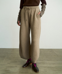 UNFIL | UNFIL アンフィル / woolen cotton & ex.fine lambs wool ribbed-knit wide pants セットアップウールコットンリブニットワイドパンツ / WVFL-UW124(その他パンツ)