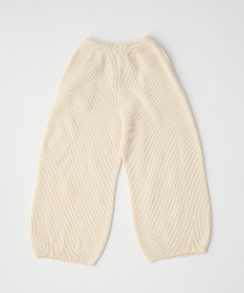 UNFIL(アンフィル)の「UNFIL アンフィル / woolen cotton & ex.fine lambs wool ribbed-knit wide pants セットアップウールコットンリブニットワイドパンツ / WVFL-UW124(その他パンツ・レディース・オフホワイト/モカ・1)」の6枚目の写真