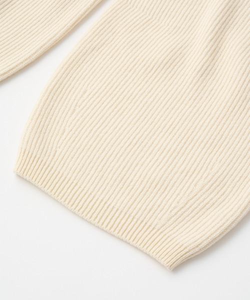 UNFIL(アンフィル)の「UNFIL アンフィル / woolen cotton & ex.fine lambs wool ribbed-knit wide pants セットアップウールコットンリブニットワイドパンツ / WVFL-UW124(その他パンツ・レディース・オフホワイト/モカ・1)」の8枚目の写真