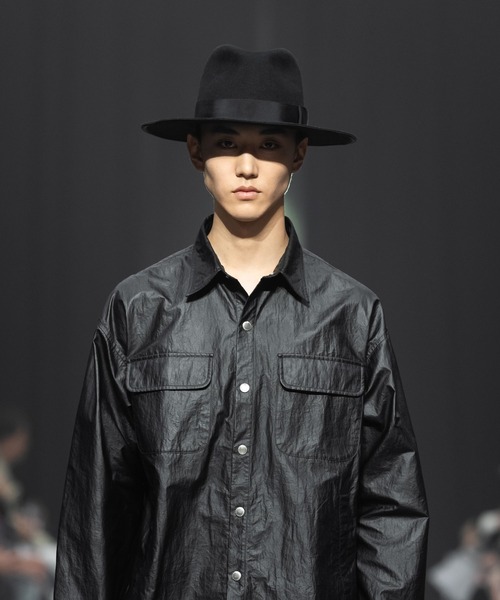 MSML（エムエスエムエル）の「PRINTED WOOL HAT（ハット・メンズ・ブラック/グレイッシュベージュ・M/L）」の3枚目の写真