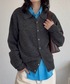 Adoon plain（アドーンプレーン）の「Silver Plate Knit Polo Cardigan / シルバープレートニットポロカーディガン  【new color 】（ニット/セーター・MEDIUM）」