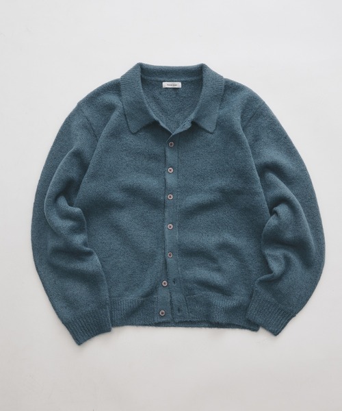 Adoon plain（アドーンプレーン）の「Silver Plate Knit Poro Shirt / シルバープレートニットポロシャツ（ニット/セーター・メンズ・ブルー/チャコールグレー/ボルドー/ブラウン・LARGE/MEDIUM）」の18枚目の写真