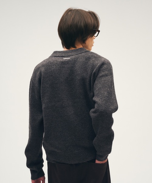 Adoon plain（アドーンプレーン）の「Silver Plate Knit Poro Shirt / シルバープレートニットポロシャツ（ニット/セーター・メンズ・ブルー/チャコールグレー/ボルドー/ブラウン・LARGE/MEDIUM）」の22枚目の写真