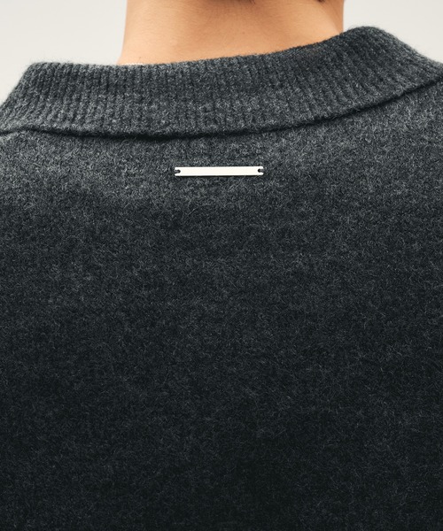 Adoon plain（アドーンプレーン）の「Silver Plate Knit Poro Shirt / シルバープレートニットポロシャツ（ニット/セーター・メンズ・ブルー/チャコールグレー/ボルドー/ブラウン・LARGE/MEDIUM）」の7枚目の写真