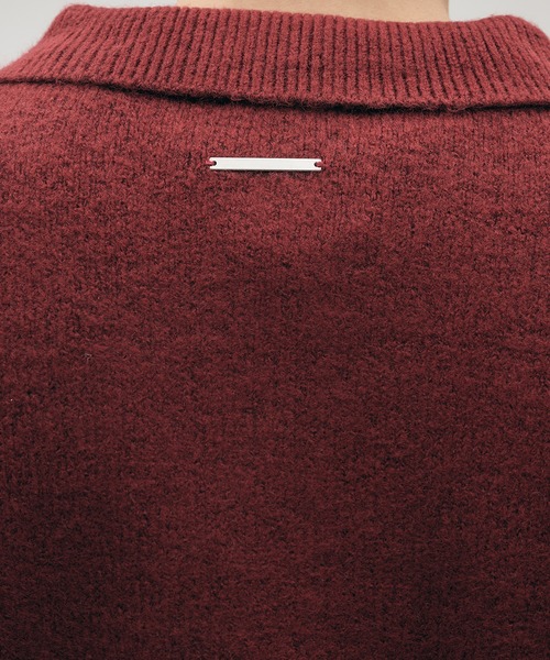 Adoon plain（アドーンプレーン）の「Silver Plate Knit Poro Shirt / シルバープレートニットポロシャツ（ニット/セーター・メンズ・ブルー/チャコールグレー/ボルドー/ブラウン・LARGE/MEDIUM）」の11枚目の写真