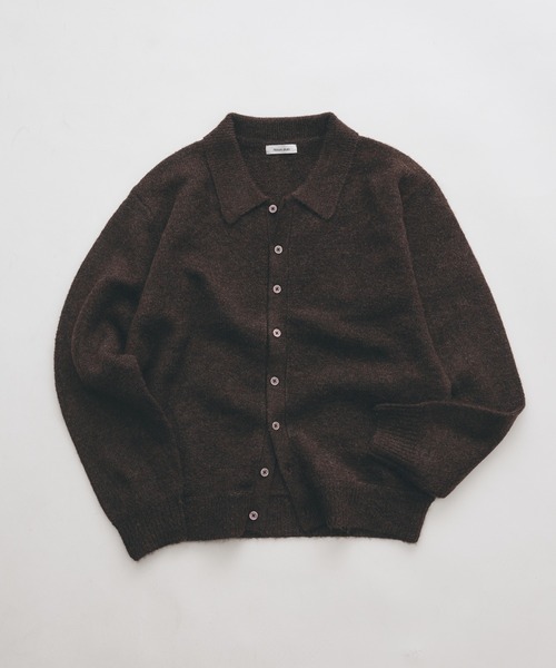 Adoon plain（アドーンプレーン）の「Silver Plate Knit Poro Shirt / シルバープレートニットポロシャツ（ニット/セーター・メンズ・ブルー/チャコールグレー/ボルドー/ブラウン・LARGE/MEDIUM）」の14枚目の写真