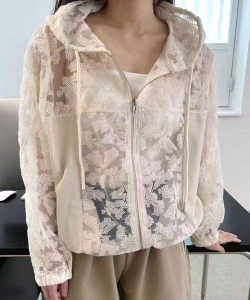 sakishimatokyo（サキシマトーキョー）の「レースジップブルゾン（ブルゾン・レディース・アイボリー/ブラック・FREE）」の13枚目の写真