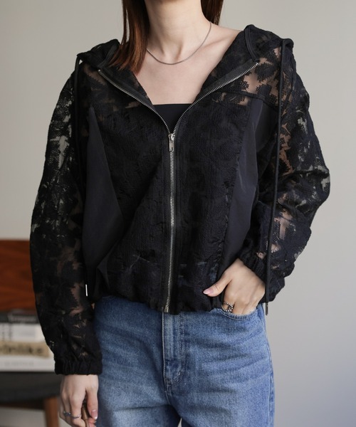 sakishimatokyo（サキシマトーキョー）の「レースジップブルゾン（ブルゾン・レディース・アイボリー/ブラック・FREE）」の14枚目の写真