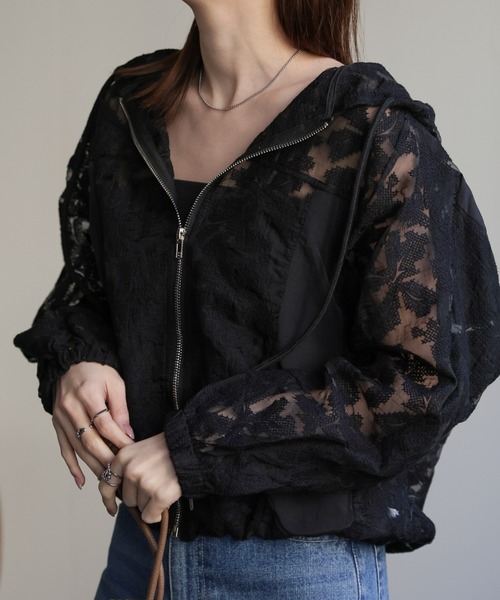 sakishimatokyo（サキシマトーキョー）の「レースジップブルゾン（ブルゾン・レディース・アイボリー/ブラック・FREE）」の16枚目の写真