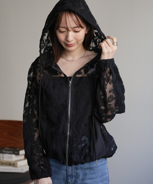 sakishimatokyo（サキシマトーキョー）の「レースジップブルゾン（ブルゾン・レディース・アイボリー/ブラック・FREE）」の8枚目の写真