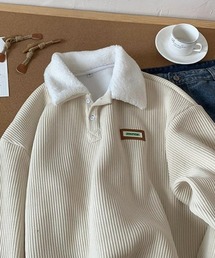 メンズコーデュロイポロスウェット