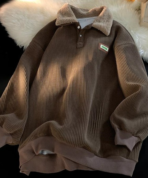 REBALANCE（リバランス）の「メンズコーデュロイポロスウェット（スウェット・メンズ・C/B/A・X-LARGE/LARGE/MEDIUM）」の6枚目の写真