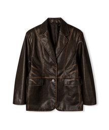 ウォッシュドレザーブレザー [WASHED BROWN]