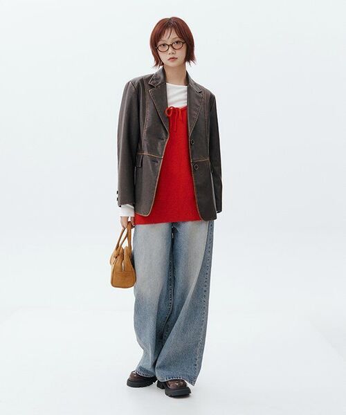 LEATHERY（レザリー）の「ウォッシュドレザーブレザー [WASHED BROWN]（テーラードジャケット・レディース・その他・FREE）」の10枚目の写真